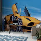 Miniatura fototapety Lamborghini Murcelago we wnętrzu pokoju nastolatka