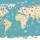Miniatura fototapety Kinderatlas mit Tieren