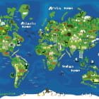 Miniatura fototapety Geografische Kinderkarte