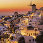 Miniatura fototapety Sonnenuntergang über Santorini
