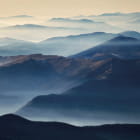 Miniatura fototapety Nebel über den Bergen