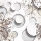 Miniatura fototapety Blumen und Kreise 3D