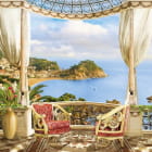 Miniatura fototapety Terrasse eines Schlosses in Italien