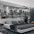 Miniatura fototapety Brooklyn Bridge in New York we wnętrzu sypialni