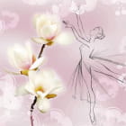 Miniatura fototapety Magnolien und Ballerina