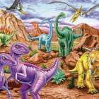 Miniatura fototapety Pflanzenfressende Dinosaurier