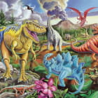 Miniatura fototapety Prähistorische Dinosaurier