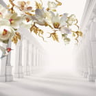 Miniatura fototapety Magnolien und 3D-Tunnel