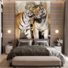Miniatura fototapety Ein paar Tiger we wnętrzu sypialni