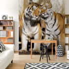 Miniatura fototapety Ein paar Tiger we wnętrzu pokoju nastolatka