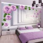 Miniatura fototapety Glamouröse Rosen 3D we wnętrzu sypialni