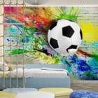 Miniatura fototapety Fußball und Farben we wnętrzu pokoju dziecka
