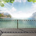 Miniatura fototapety Offener Balkon am Meer
