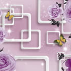 Miniatura fototapety Würfel und Rosen 3D