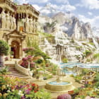 Miniatura fototapety Brunnen am Wasserfall