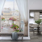 Miniatura fototapety Paris vor dem Fenster we wnętrzu przedpokoju