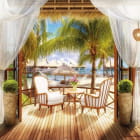Miniatura fototapety Terrasse an einem tropischen Strand
