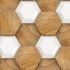 Miniatura fototapety Sechsecke aus Holz
