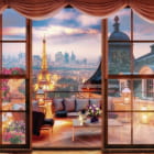 Miniatura fototapety Abend in Paris