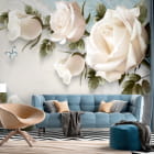 Miniatura fototapety Rosen 3D we wnętrzu salonu