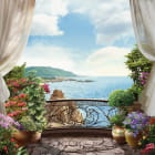 Miniatura fototapety Balkon am endlosen Meer