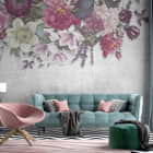 Miniatura fototapety Zeichnung eines Blumenarrangements we wnętrzu salonu