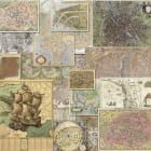Miniatura fototapety Viele geografische Karten
