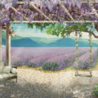 Miniatura fototapety Schwingen Sie am Lavendelfeld vorbei