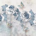 Miniatura fototapety Rosen und Schmetterlinge