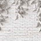 Miniatura fototapety Steinblumen an der Wand