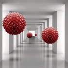 Miniatura fototapety Rote Kugeln im Flur