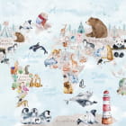 Miniatura fototapety Tiere auf der Karte