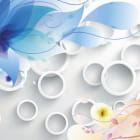 Miniatura fototapety Blumenmuster und Ringe 3D