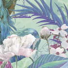 Miniatura fototapety Pfau in den Tropen fragment # 1