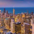 Miniatura fototapety Lichter von Chicago bei Nacht