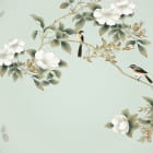 Miniatura fototapety Blumen und Vögel zeichnen