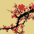 Miniatura fototapety Sakura-Zweigzeichnung
