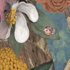 Miniatura fototapety Exotische Blumen im Dschungel fragment # 1