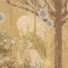 Miniatura fototapety Pfauen im goldenen Wald