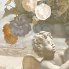 Miniatura fototapety Brunnen und Blumen fragment # 1