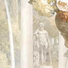 Miniatura fototapety Brunnen und Blumen fragment #2