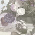 Miniatura fototapety Blumen und Brunnen im Garten fragment # 1