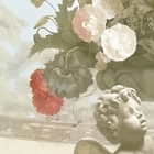 Miniatura fototapety Anmutige Blumen und Brunnen fragment # 1