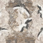 Miniatura fototapety Kraniche und beige Muster