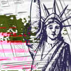 Miniatura fototapety Amerikanische Flagge fragment # 1
