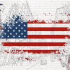 Miniatura fototapety Amerikanische Flagge