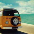 Miniatura fototapety Gelber Lieferwagen