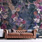 Miniatura fototapety Abends exotische Blumen we wnętrzu salonu