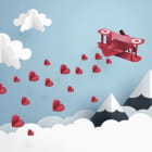 Miniatura fototapety Flugzeug der Liebe