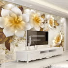 Miniatura fototapety 3D-Blumen und Perlen we wnętrzu salonu